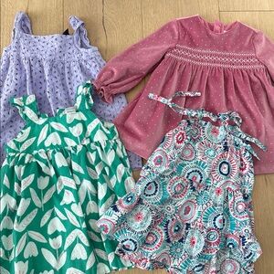 Set of 4 Dress Set 6-12 M
